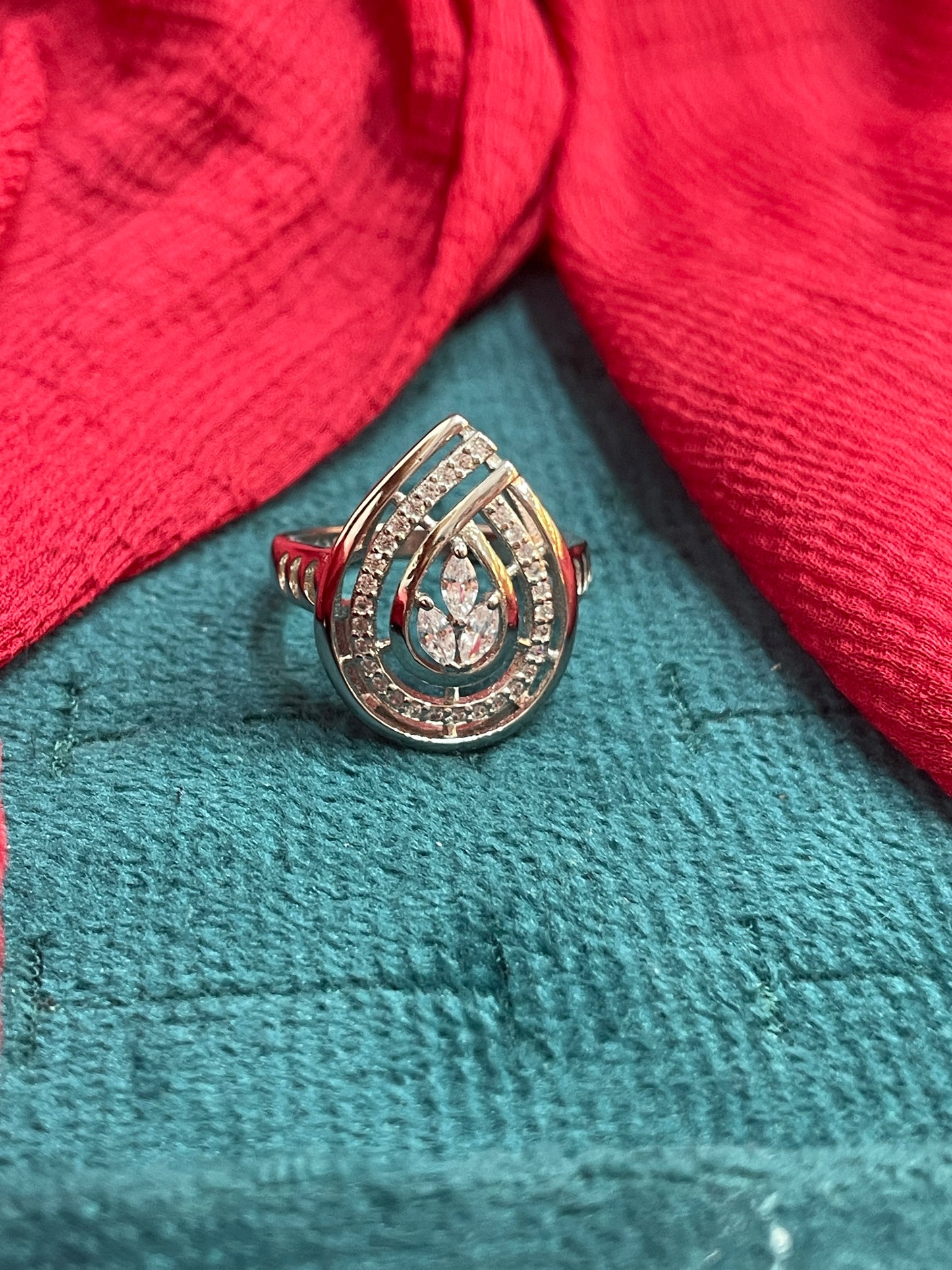 92.5 Silver Stylish Ring for Women Size 12 | Sleek Elegant Design | Everyday Wear Jewellery