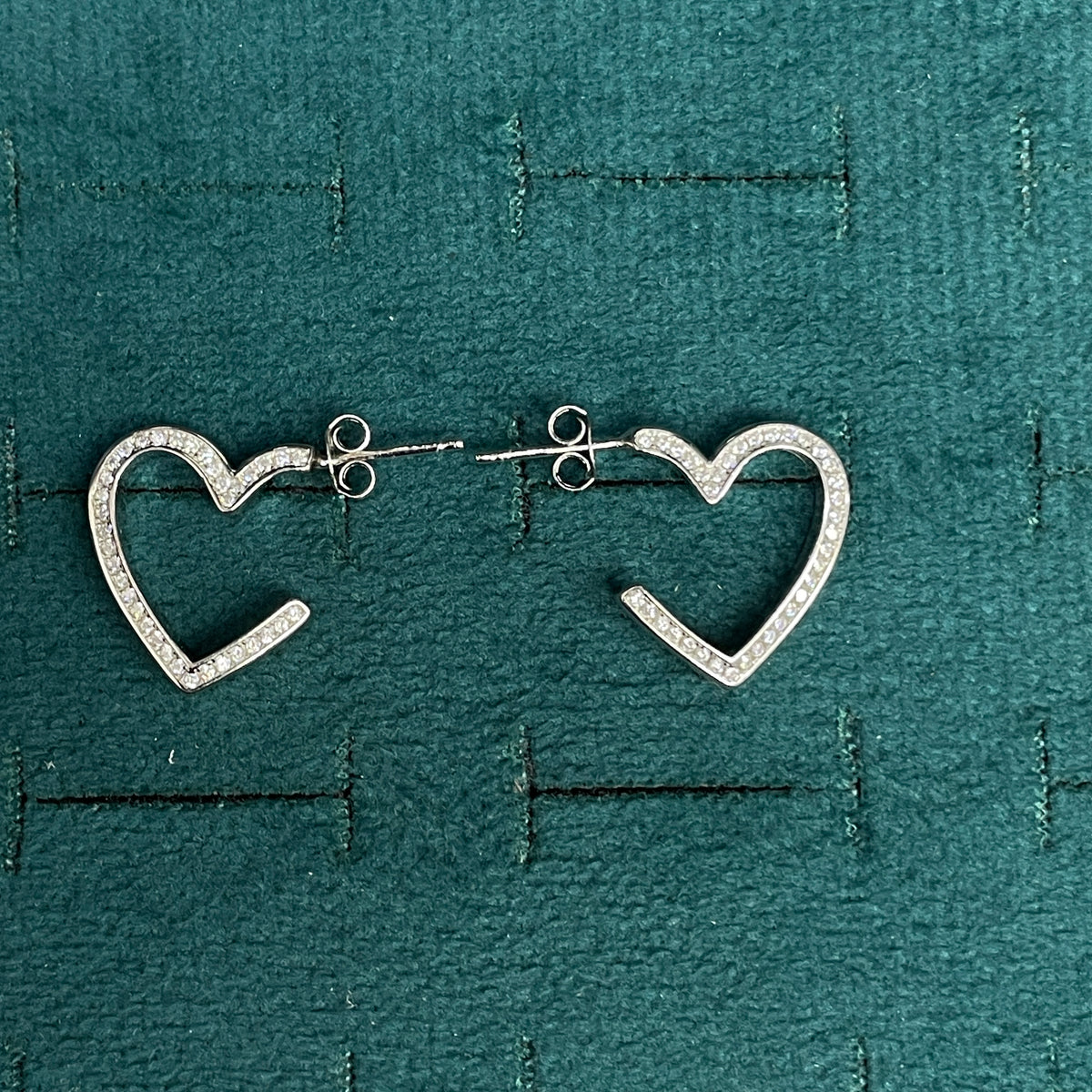 92.5 Silver Heart Shape Earrings | Romantic Elegant Design | Jewellery pair