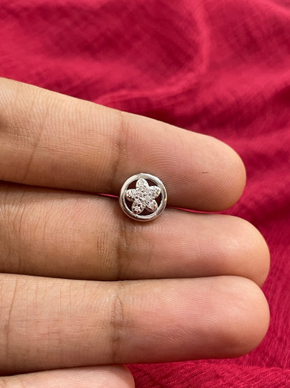 92.5 Silver Stylish Flower Earrings for Women | Elegant Floral Design | Trendy Daily Wear Jewellery