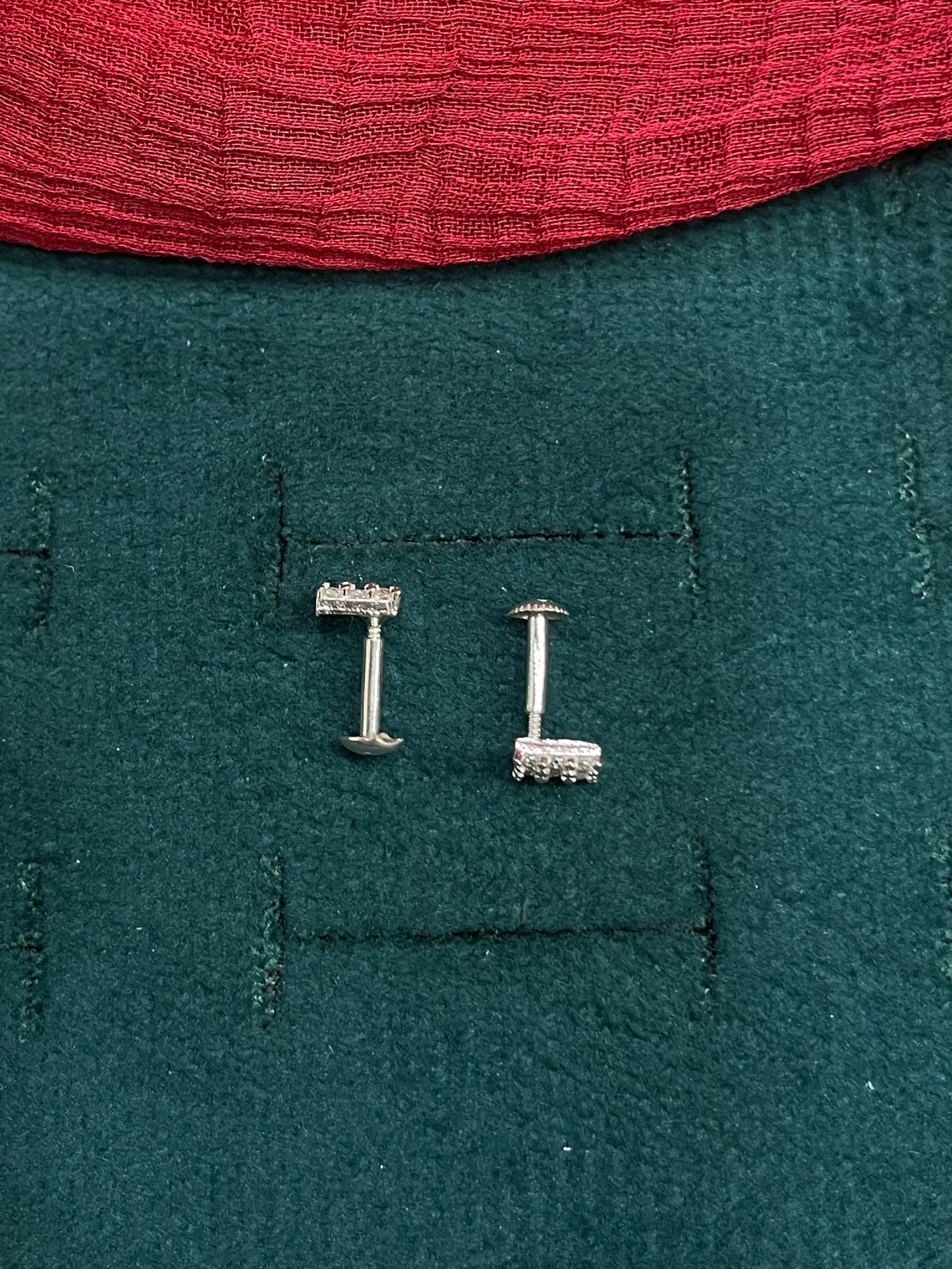 925 Silver square studs