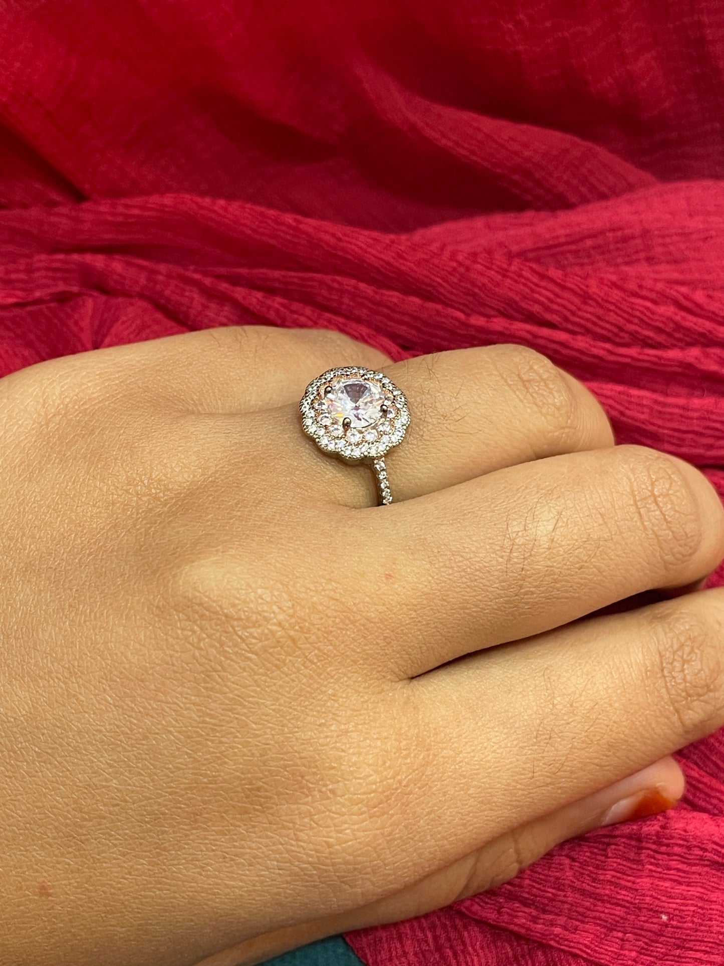 92.5 Silver Round Ring for Women Size 14 | Stylish Elegant Design | Modern Daily Wear Jewellery