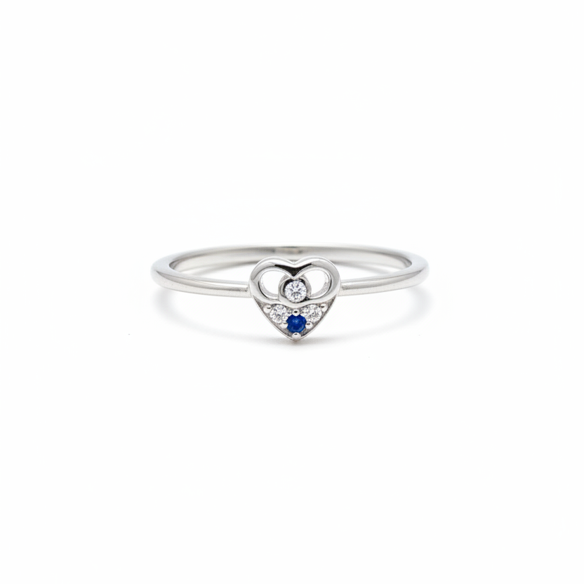 92.5 Silver Heart Ring for Women Size 13 | Stylish Graceful Design | Elegant Jewellery