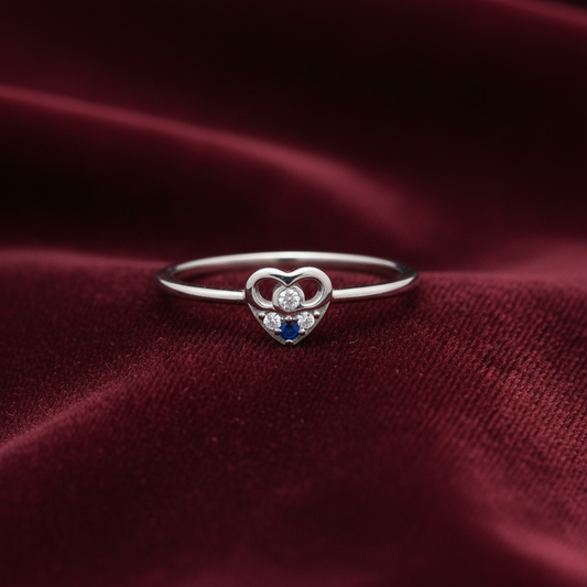 92.5 Silver Heart Ring for Women Size 13 | Stylish Graceful Design | Elegant Jewellery