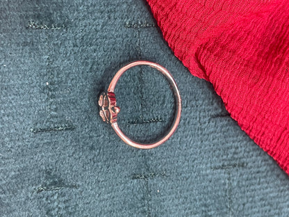92.5 Silver Flower Ring for Women Size 14 | Stylish Petal Motif | Elegant Fashion Jewellery