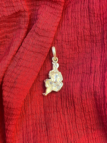 92.5 Silver Krishna Design Pendant for Men & Women – Traditional Finish
