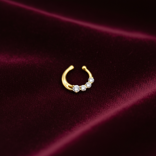 92.5 Silver Gold Plated Elite Septum