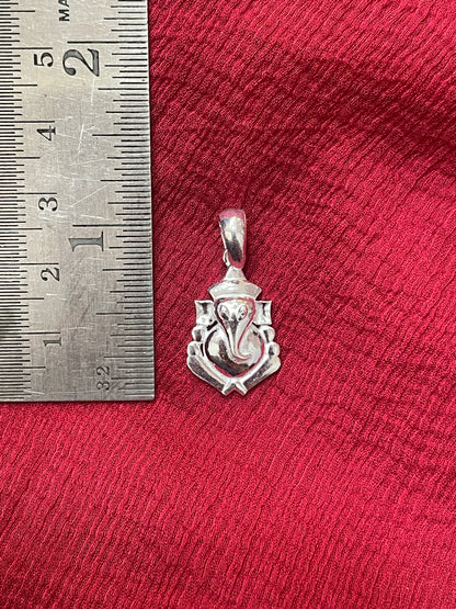 92.5 Silver Ganpati Pendant for Men & Women | Ganesha Divine Design | Traditional Jewellery