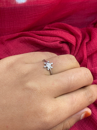 92.5 Silver Ring for Women Size 13 | Stylish Smooth Design | Elegant Fashion Jewellery