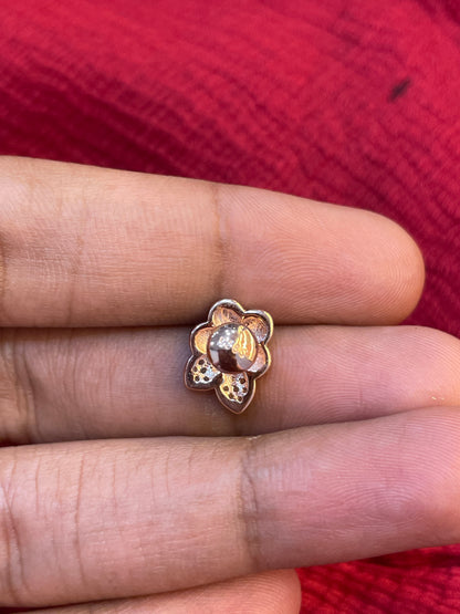 92.5 Silver Rose Gold Plated Minimal Stud Earrings for Women | Elegant Modern Design | Stylish Jewellery