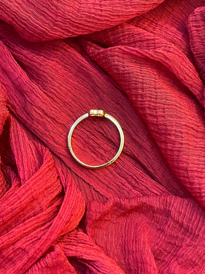 92.5 Silver Gold Plated Heart Ring for Women Size 11 | Elegant Love Design |Jewellery