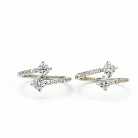 Pair of star-shaped earrings on a white background