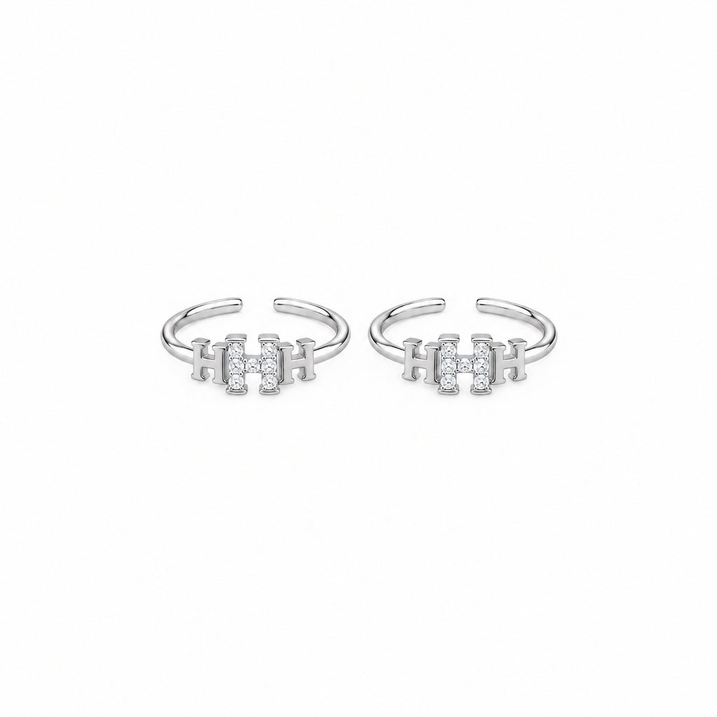 925 Silver Triple H Toe rings