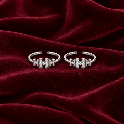 92.5 silver toe rings 