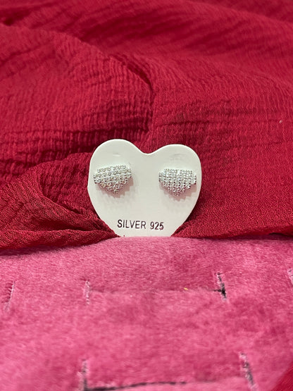 92.5 Silver White Stone Studs | Classy Sparkle Design | Jewellery