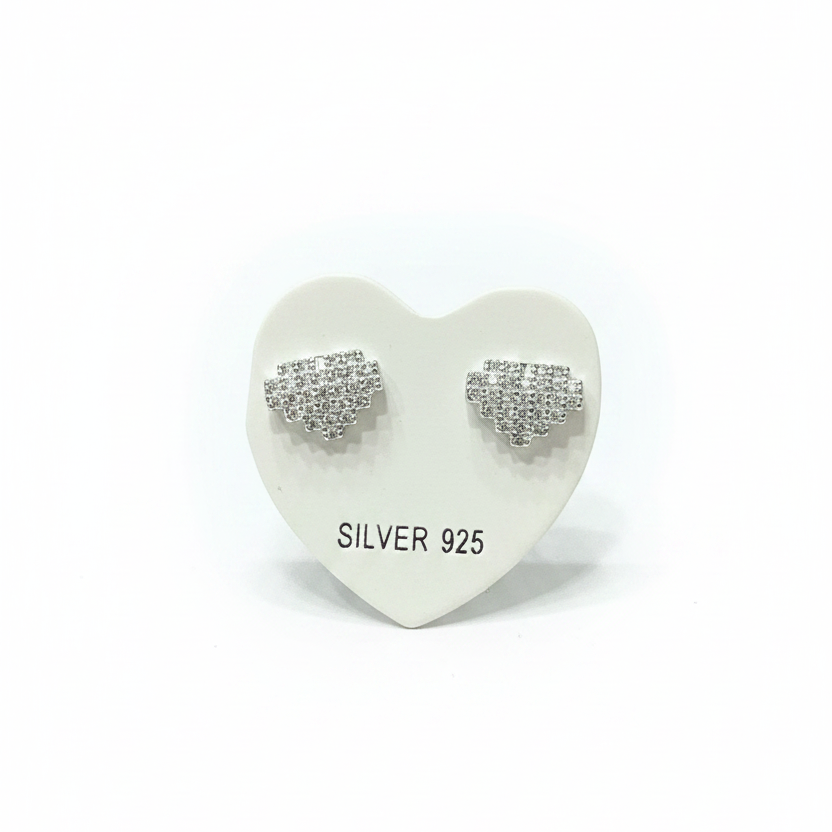 92.5 Silver White Stone Studs | Classy Sparkle Design | Jewellery