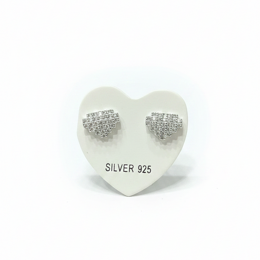 92.5 Silver White Stone Studs | Classy Sparkle Design | Jewellery