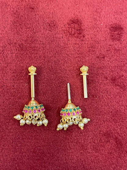92.5 Silver Jhumki Bugadi | Traditional Hanging Design | Jewellery