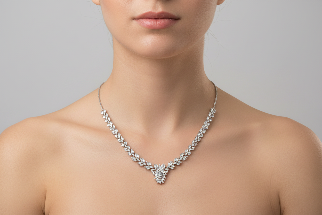 92.5 Silver Stylish Necklace for Women 19 Inches | Elegant Modern Design | Premium Daily Wear Jewellery