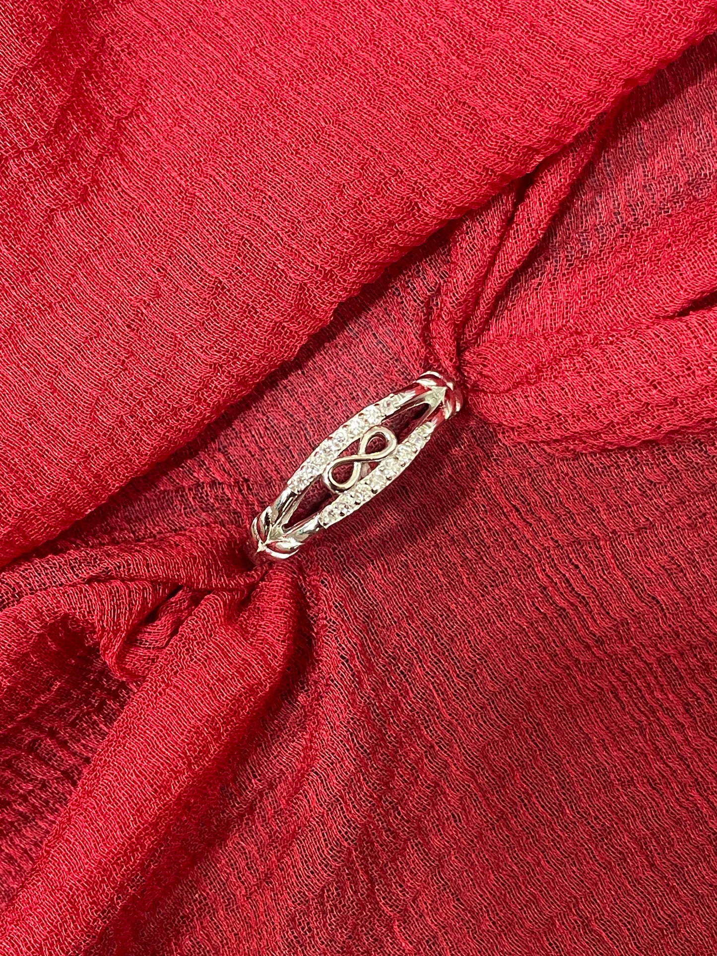 92.5 silver stylish infinity ring size 13