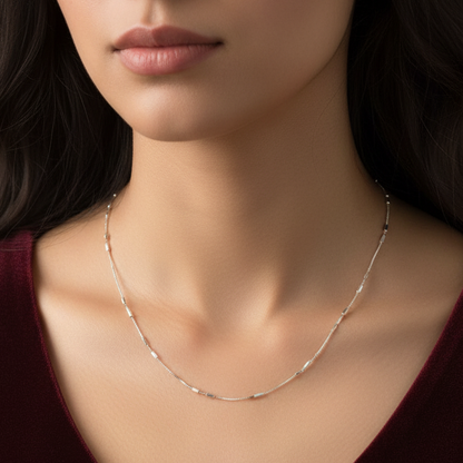 925 Silver Ball Italian Chain - 18 inches