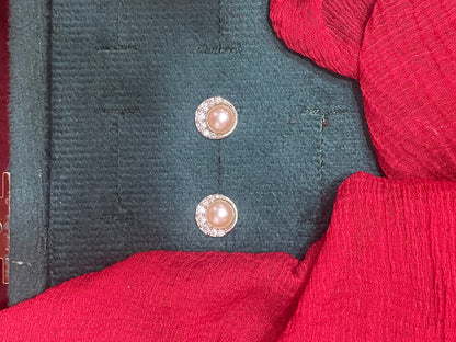 92.5 silver classy stylish pearl earrings
