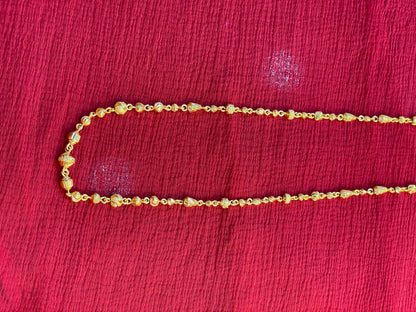 92.5 silver gold plated stylish ball neck chain 19 inches
