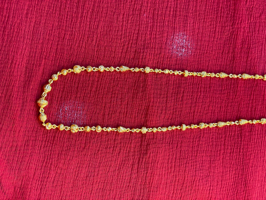 92.5 silver gold plated stylish ball neck chain 19 inches