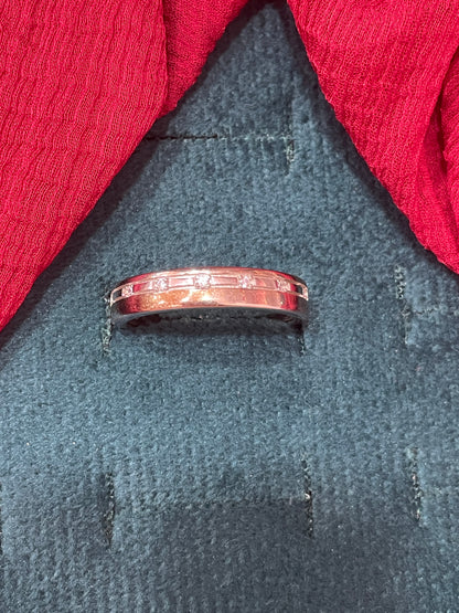 92.5 Silver White Stone Couple Rings for Men Size 21 & Women Size 13 | Stylish Sparkle Design | Elegant Love Jewellery