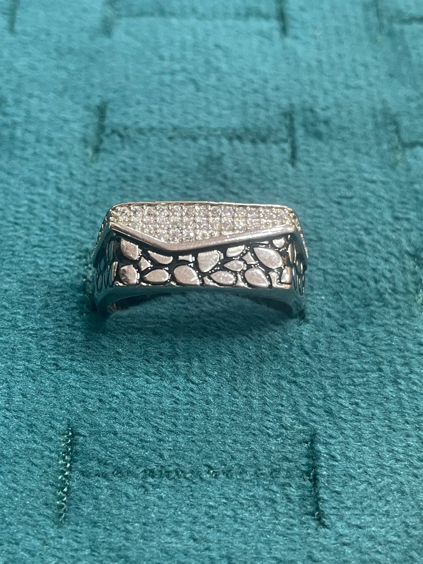 92.5 Silver Oxidised Men’s Ring Size 19 | Stylish Bold Vintage Finish | Elegant Jewellery