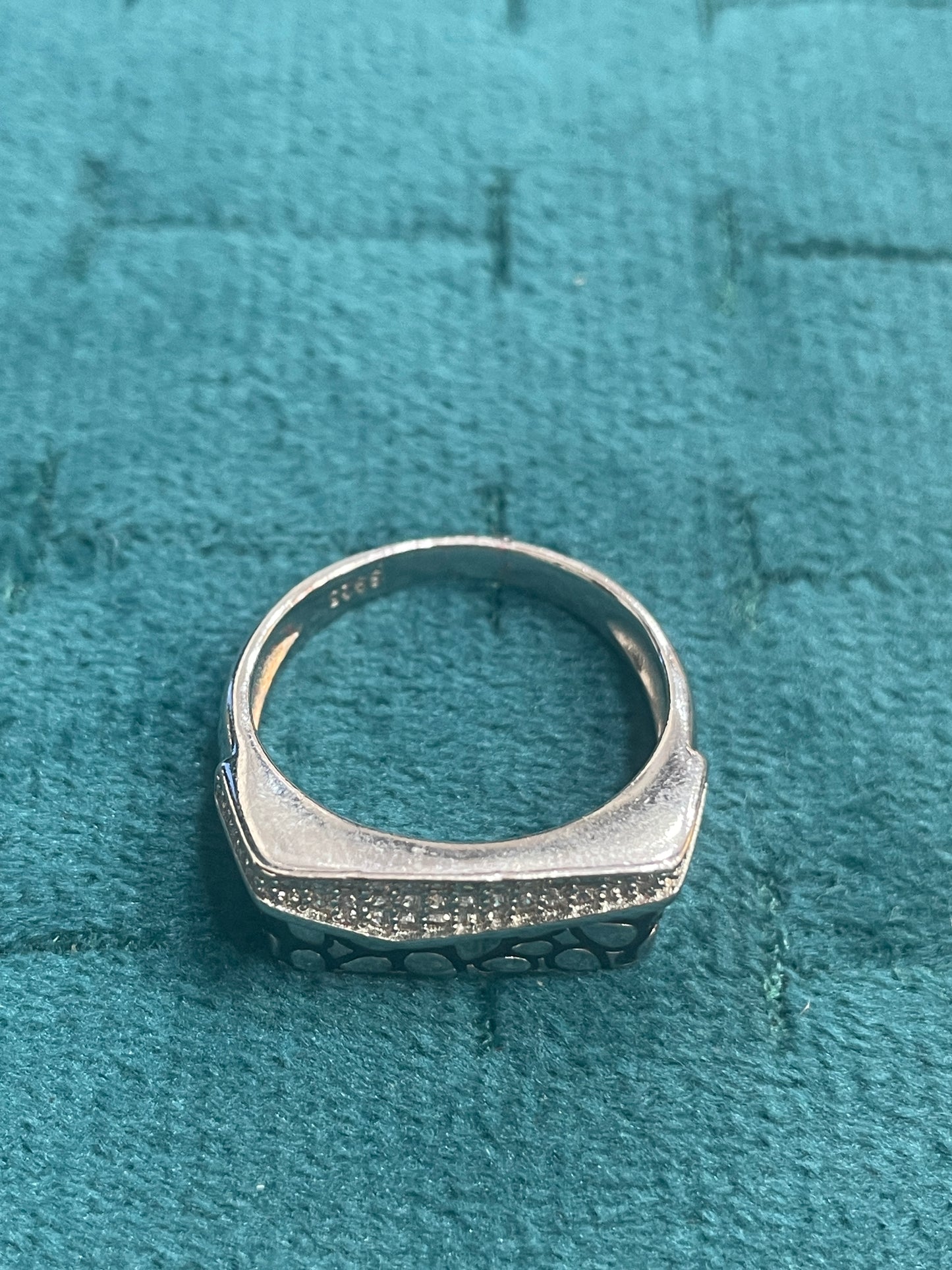 92.5 Silver Oxidised Men’s Ring Size 19 | Stylish Bold Vintage Finish | Elegant Jewellery