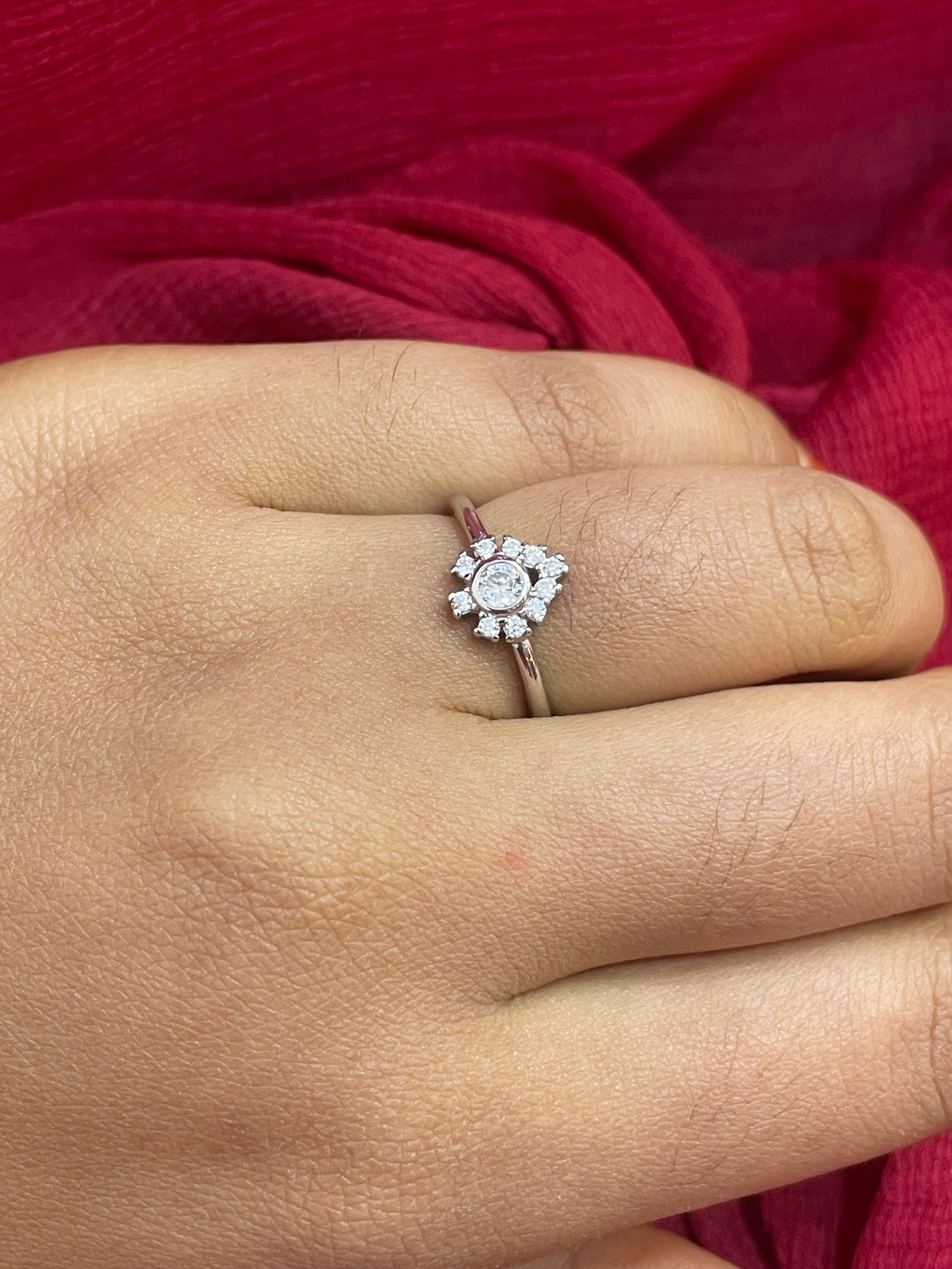 92.5 Silver Leaf Ring for Women Size 13 | Stylish Organic Design | Elegant Fashion Jewellery