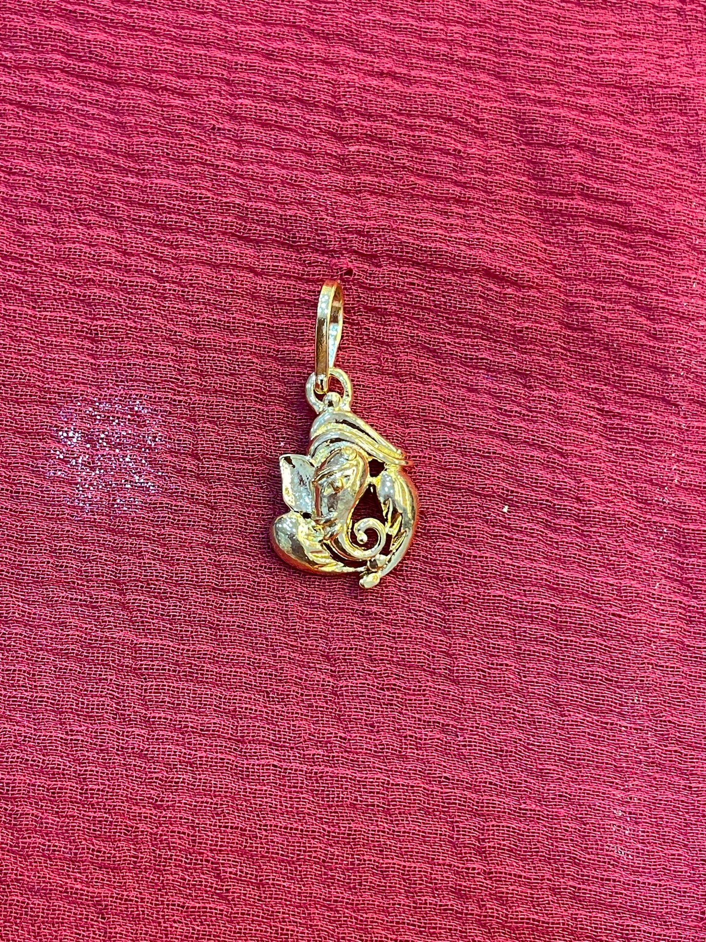 92.5 silver gold plated Ganesha pendant