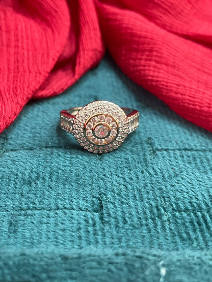 92.5 Silver Stylish Round Ring for Women Size 11 | Elegant Minimal Design | Daily Wear Jewellery