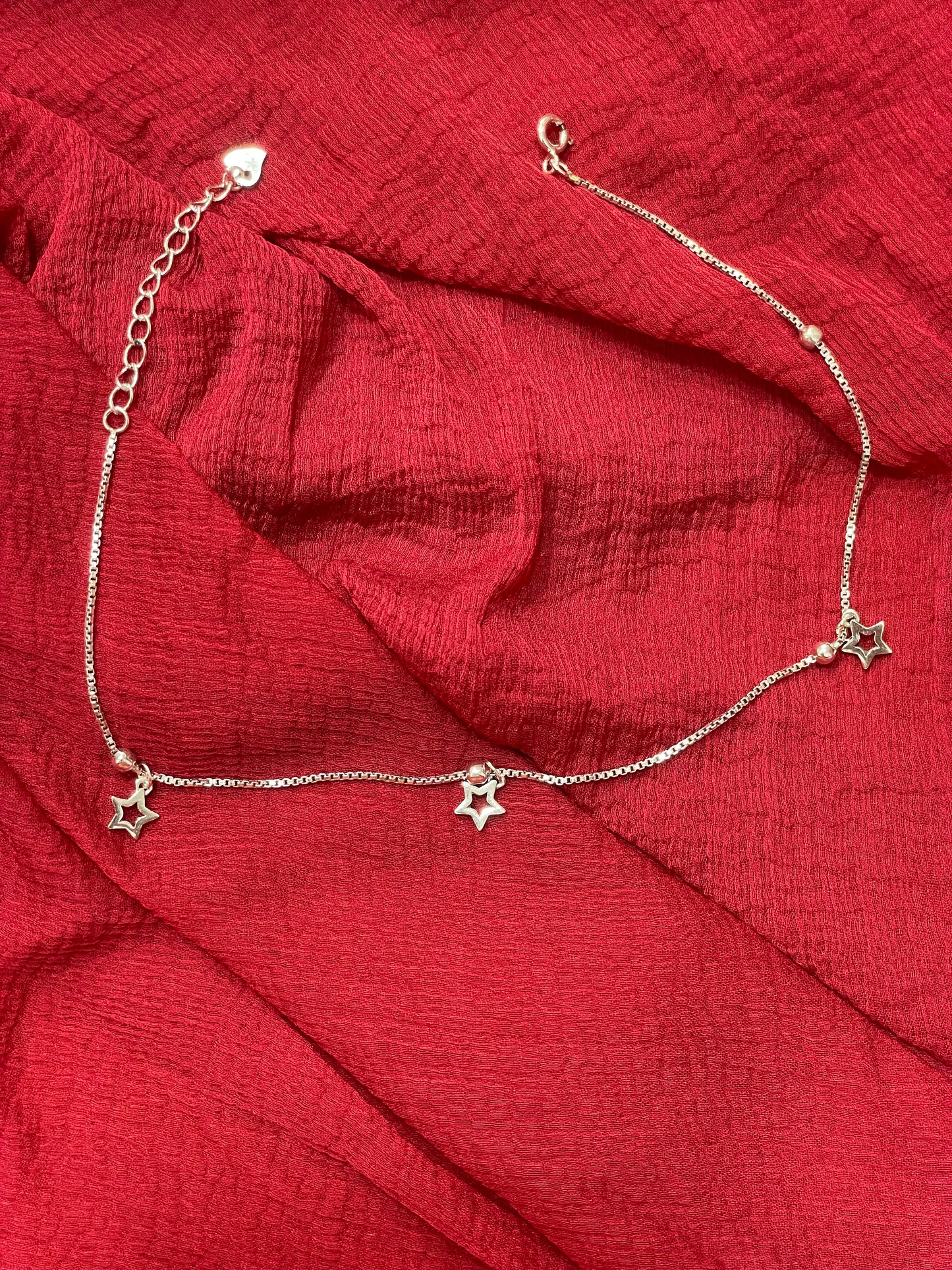92.5 Silver Star Anklets | Premium Stylish Classy Design | Jewellery