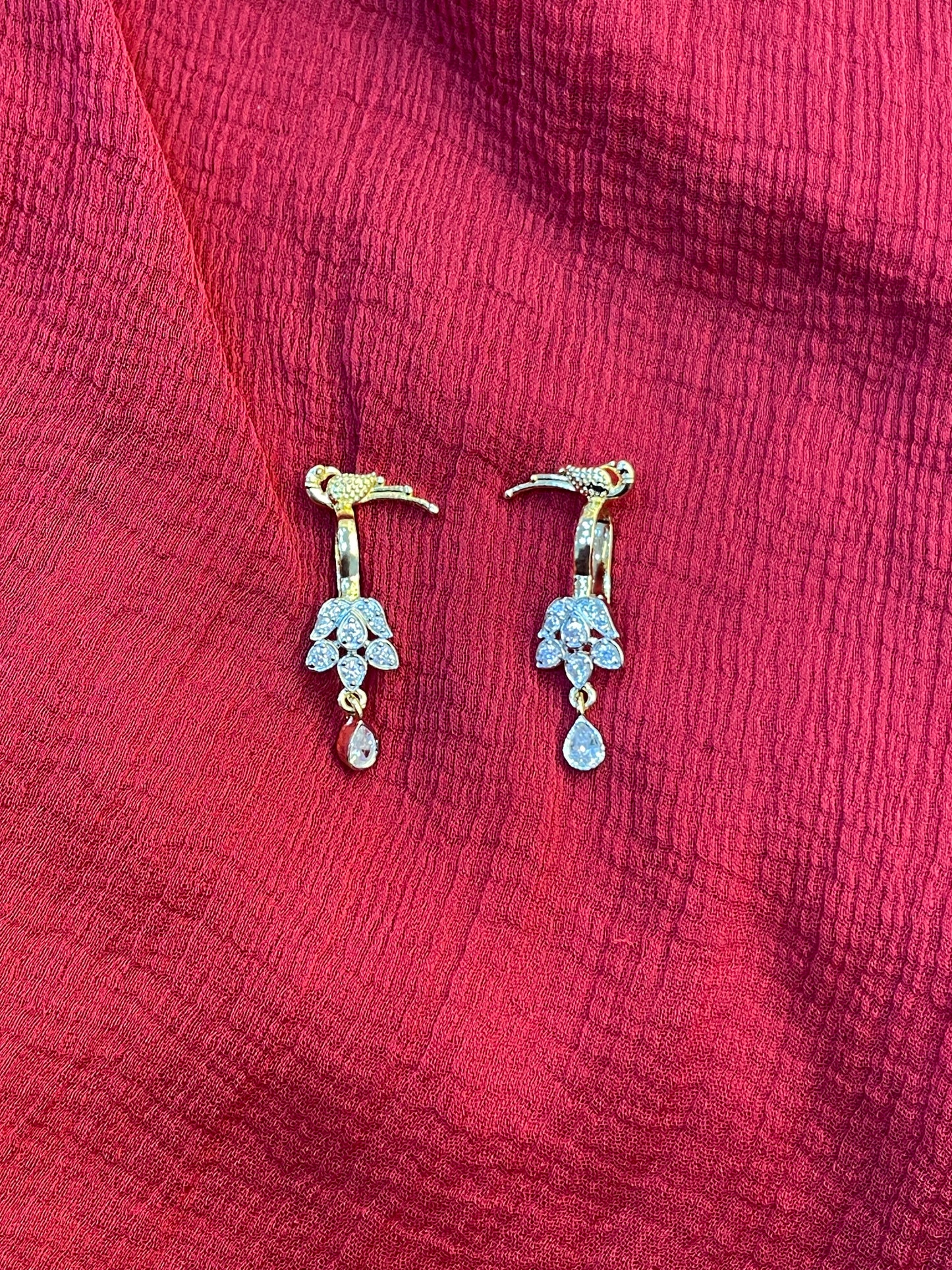 92.5 Silver Parrot Press-On Bugadi for Women | Temple Style Non-Piercing Ear Cuff | Traditional Jewellery