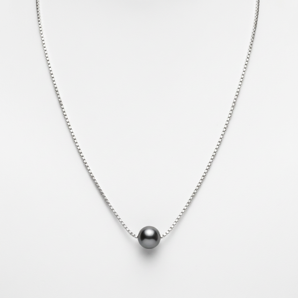925 Silver Chain with Grey Pendant for Women