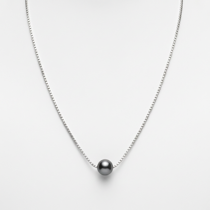 925 Silver Chain with Grey Pendant for Women