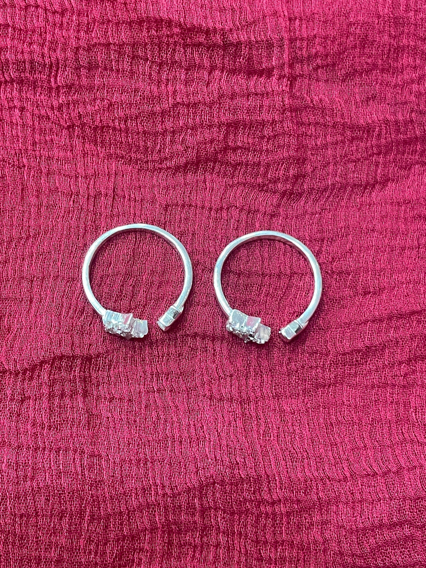 92.5 Silver Stylish Toe Rings | Elegant Modern Design | Jewellery