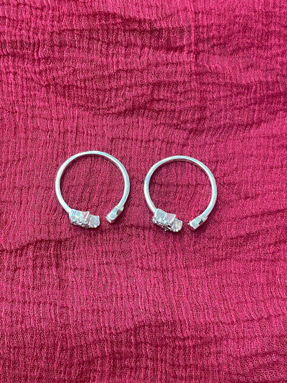 92.5 Silver Stylish Toe Rings | Elegant Modern Design | Jewellery