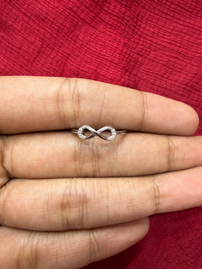92.5 Silver Infinity Ring for Women