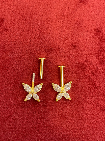 92.5 Silver Butterfly Bugadi | Delicate Stylish Design | Jewellery