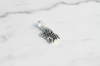 92.5 Silver Oxidised Shiva Pendant for Men & Women | Mahadev Antique Design | Temple Jewellery
