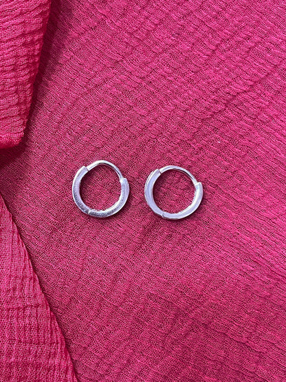 Silver Kids Blue & White Stone Bali Earrings