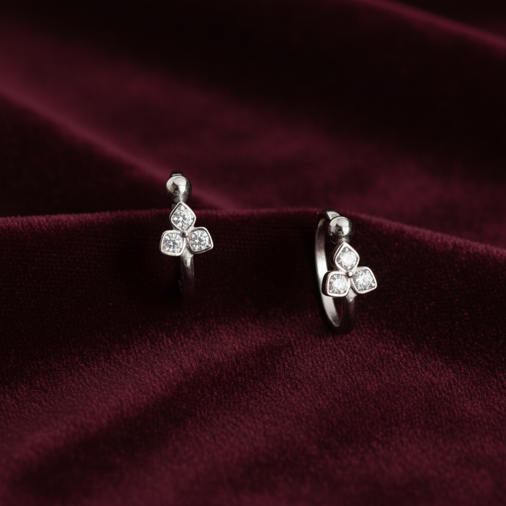 925 Silver Floral Toe rings