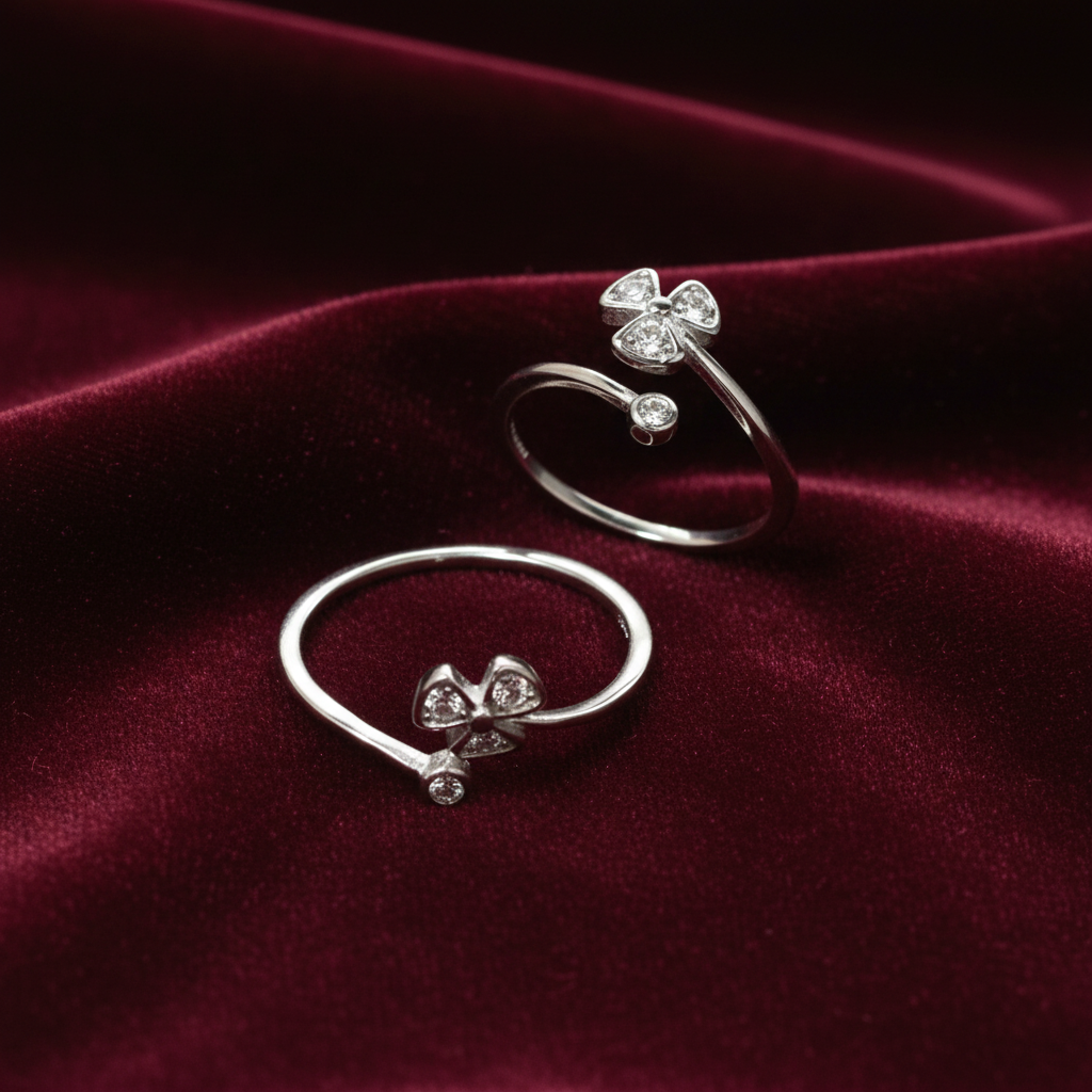 92.5 Silver Toe Rings for Women | Aura Minimal Design | Traditional Jewellery