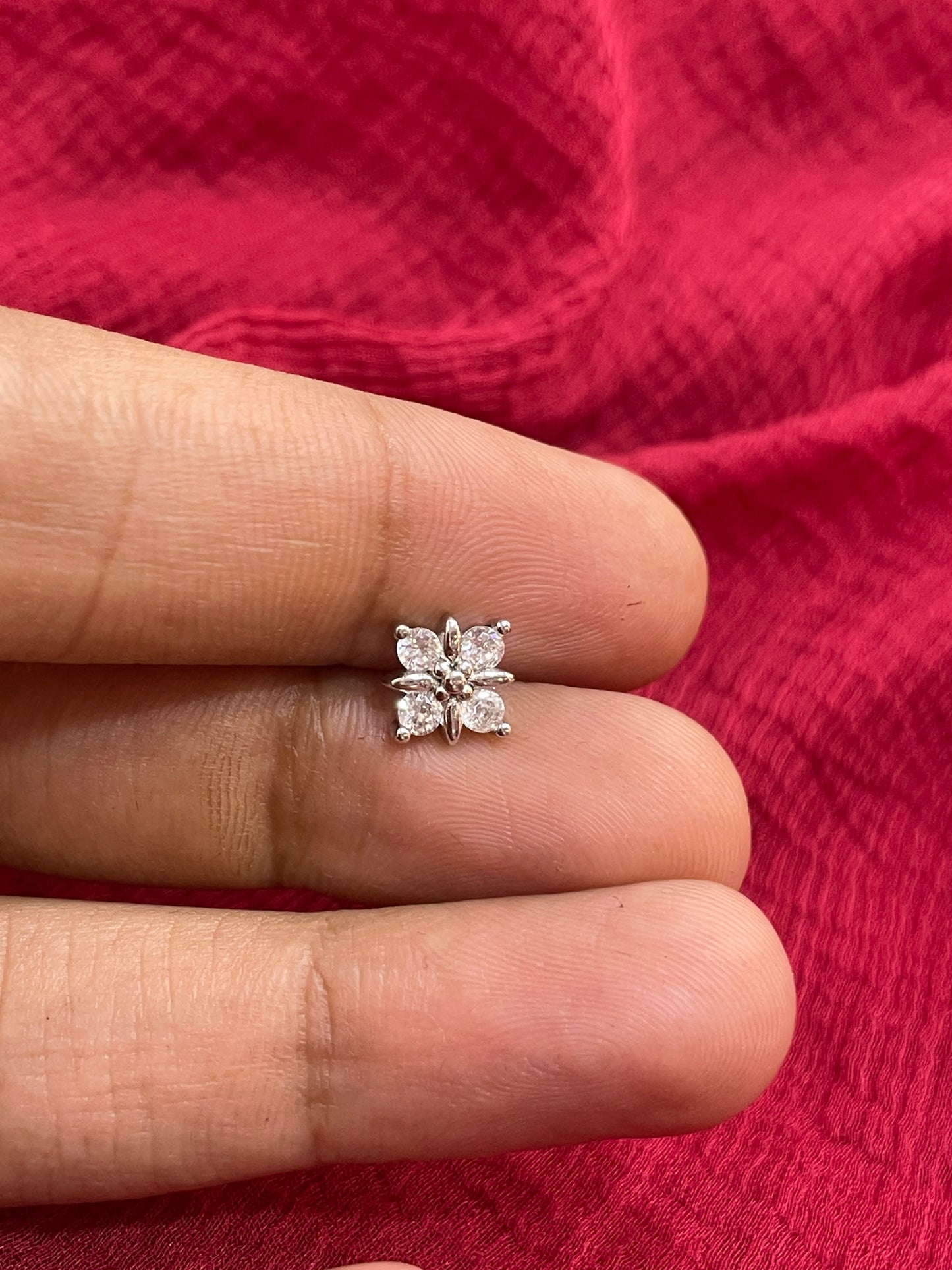 92.5 Silver Square White Stone Earrings for Women | Stylish Geometric Design | Elegant Jewellery