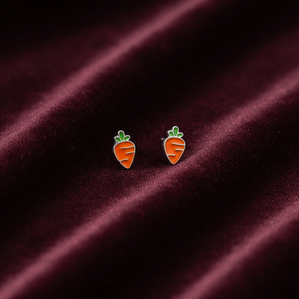 925 Silver Carrot Hoops