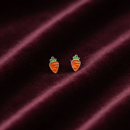 925 Silver Carrot Hoops