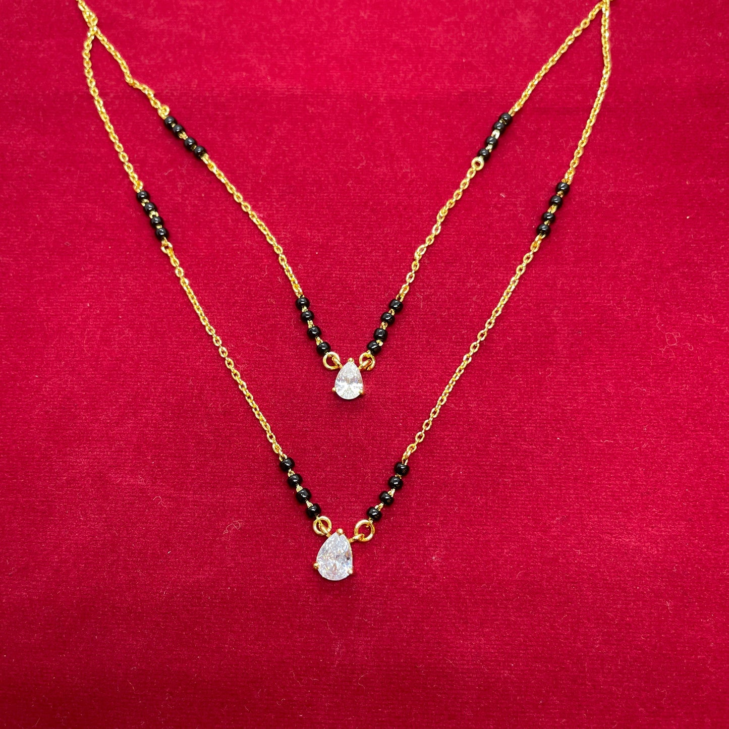 925 Silver Gold-Plated Double Layer Mangalsutra for Women