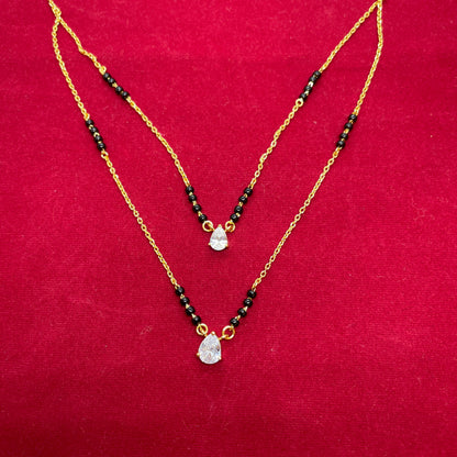 925 Silver Gold-Plated Double Layer Mangalsutra for Women